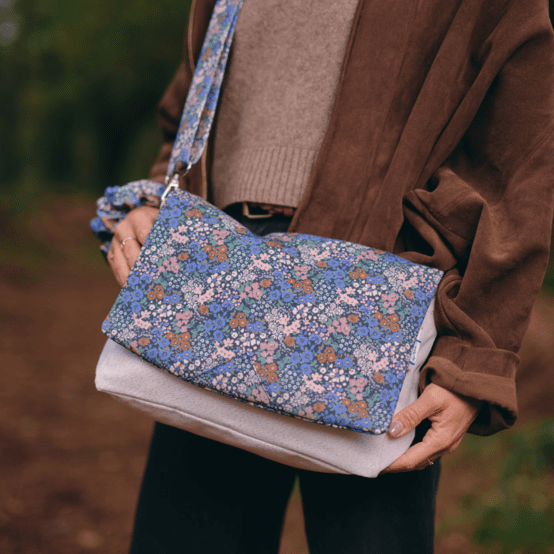 Rabat besace carré grand monet lilas