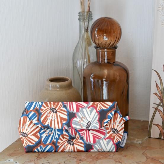 Etui à lunettes anémones rayées