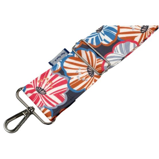 Bandoulière large anémones rayées