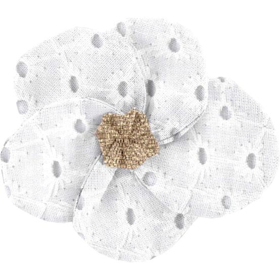 Petite Barrette Pétales de Fleur broderie anglaise