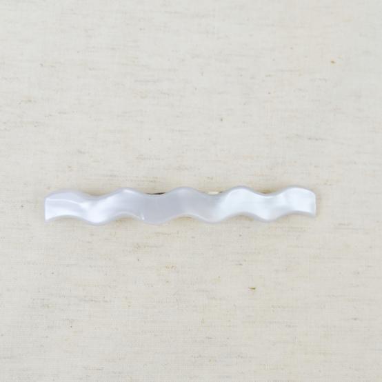 Barrette Vague Longue blanc nacré