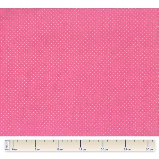 Tissu voile etoile or fuchsia