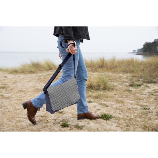 Rabat besace carré grand vichy noir