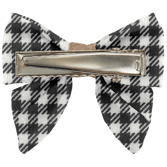 Barrette Mini Noeud Papillon vichy noir