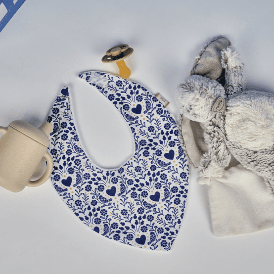 Bavoir bandana scandinavia bleu