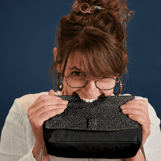 Rabat sac compagnon noir pailleté