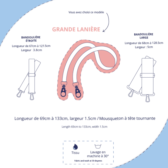 Grande Lanière Amovible fuchsia