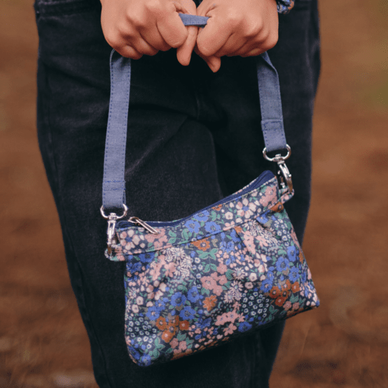 Mini pochette plissée monet lilas