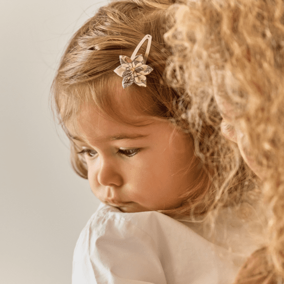 Barrette clic-clac fleur étoile rêve de jasmin