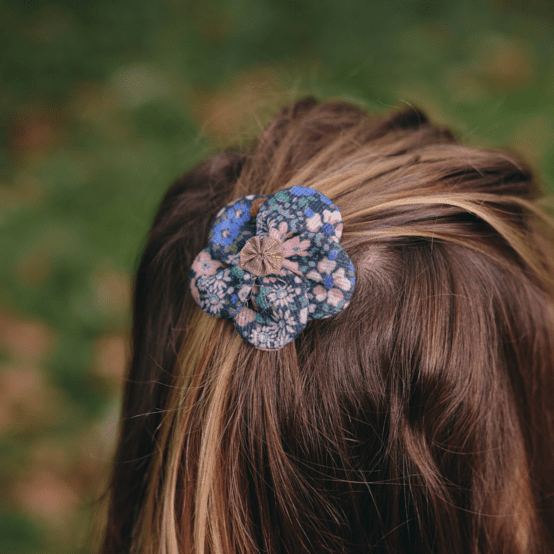 Petite Barrette Pétales de Fleur monet lilas