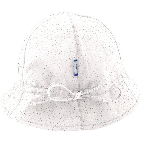 Chapeau soleil charlotte  blanc pailleté
