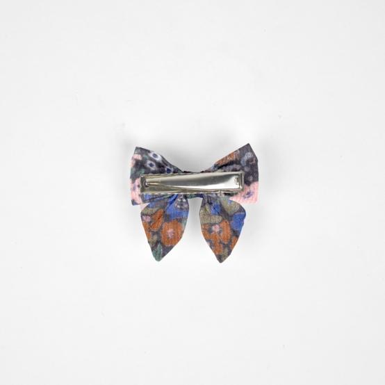 Barrette Mini Noeud Papillon monet lilas