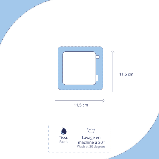 Carré Démaquillant Lavable vichy rose fluo