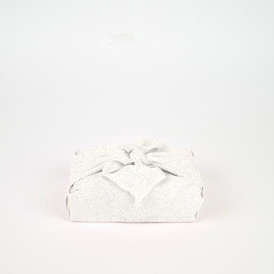 Furoshiki moyen 48 x 48 cm  blanc pailleté