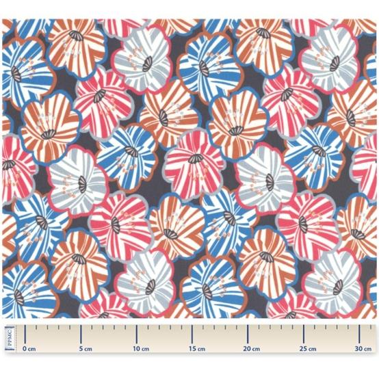 Tissu jersey anémones rayées