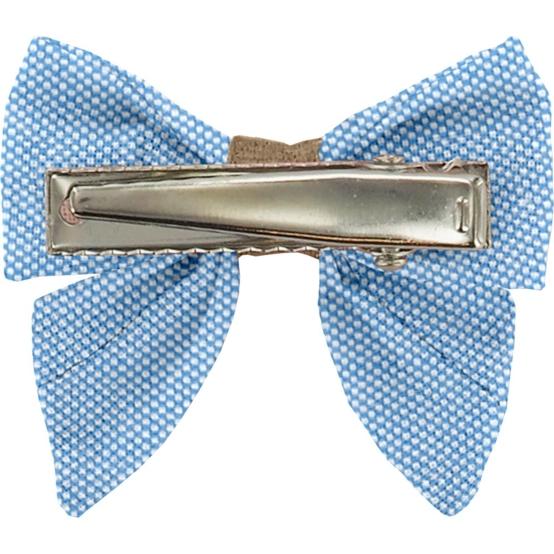 Barrette Mini Noeud Papillon oxford ciel