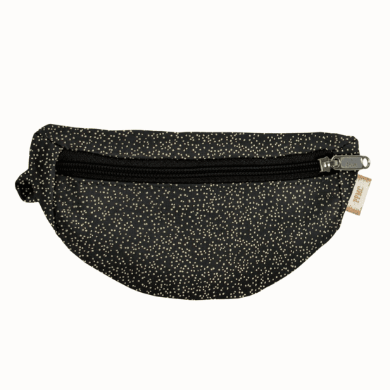 Porte-monnaie banane noir pailleté