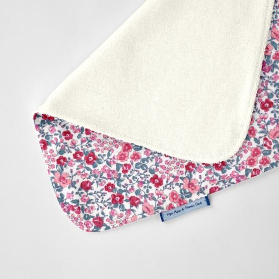 Serviette enfant élastique rose grenadine