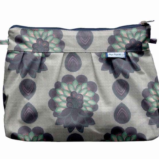 Pochette plissée lotus vert