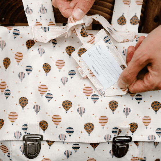 Etiquette bagage montgolfiere