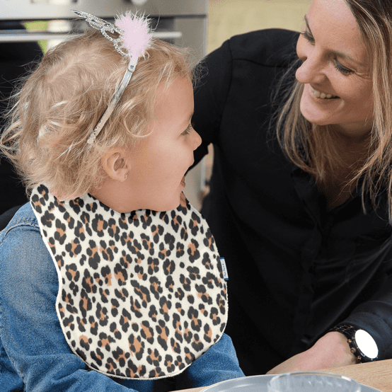 Bavoir tissu plastifié leopard