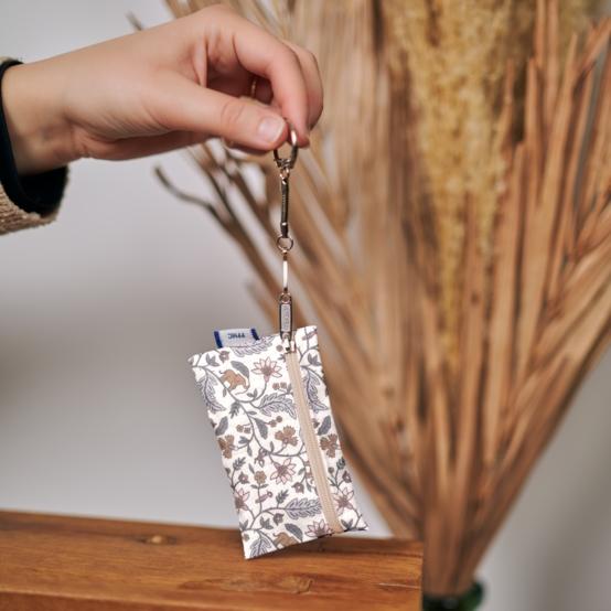 Pochette porte-clés rêve de jasmin