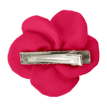Petite Barrette Pétales de Fleur fuchsia