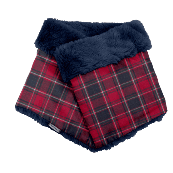 Echarpe tube adulte tartan rouge
