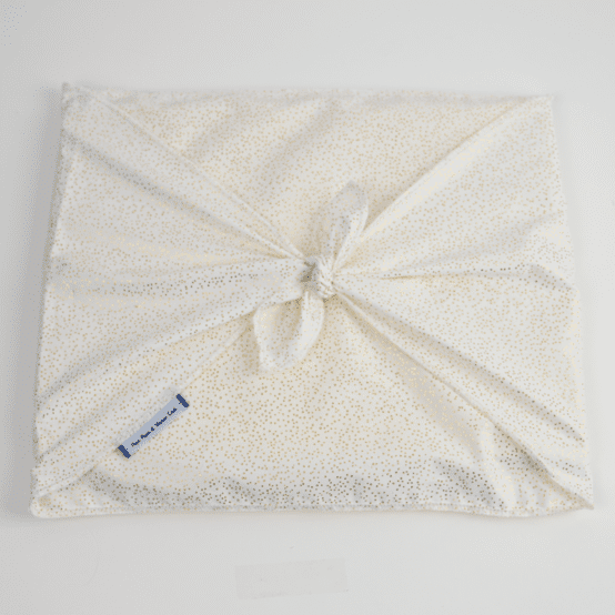 Fupochiki XL (29  x 34 cm)  blanc pailleté