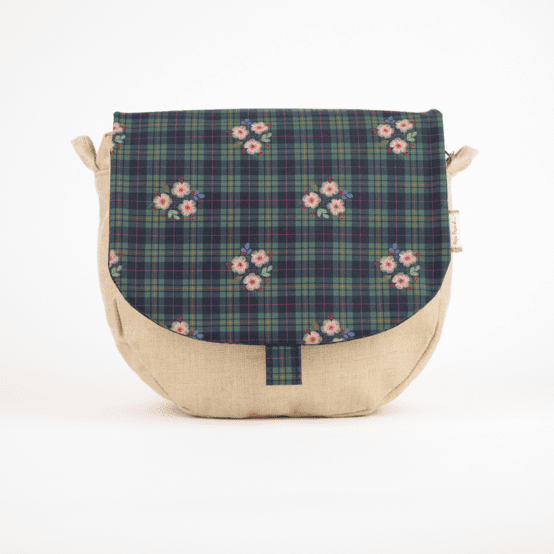 Rabat petite besace tartan fleuri