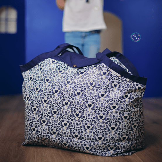 Sac cabas grand scandinavia bleu