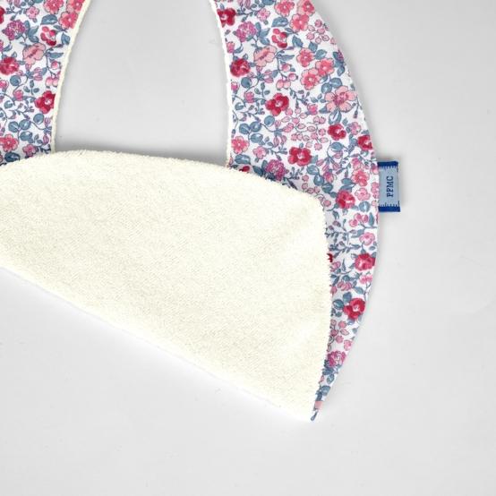 Bavoir bandana rose grenadine