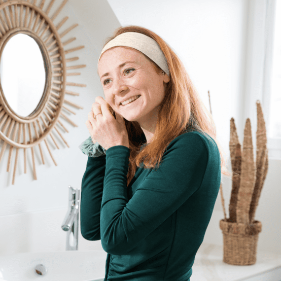 Bandeaux jersey beige chiné