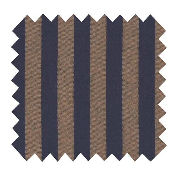 Tissu coton au mètre ex2647 rayé marine marron
