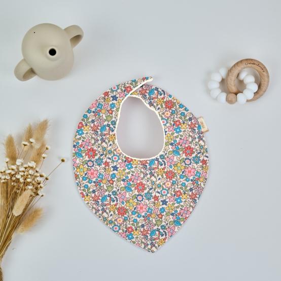Bavoir bandana mille et une fleurs