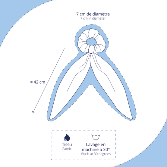 Foulchie long broderie anglaise étoiles blanches