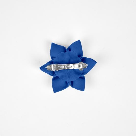 Barrette fleur étoile 4 bleu navy