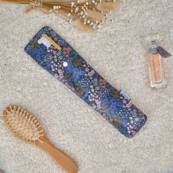 Pochette brosse à dents monet lilas