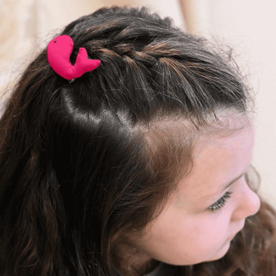 Barrette Baleine fuchsia