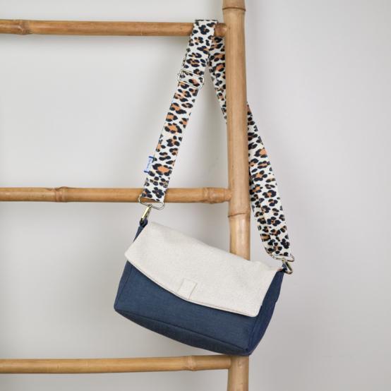 Rabat sac compagnon beige pailleté