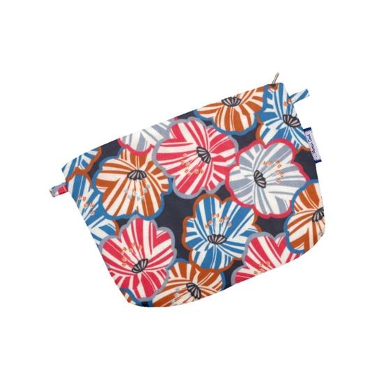 Mini pochette tissu anémones rayées