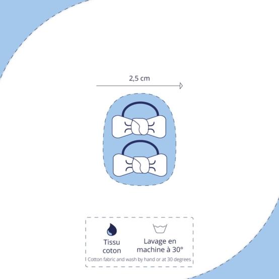 Mousse petit noeud oxford ciel