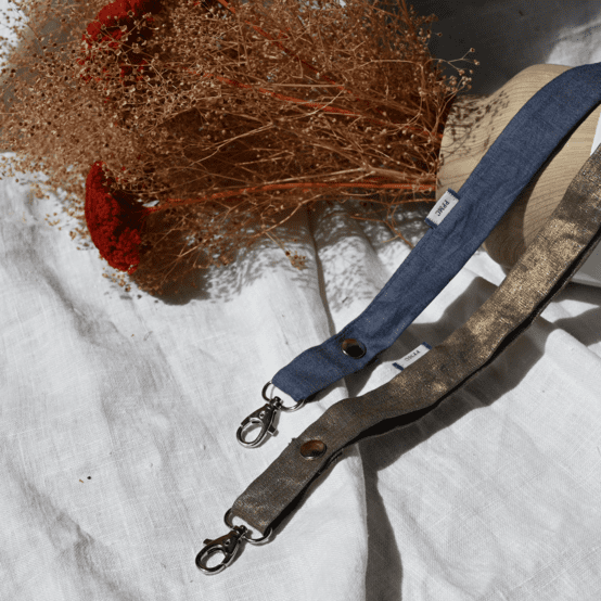 Porte-clés collier lin cuivré