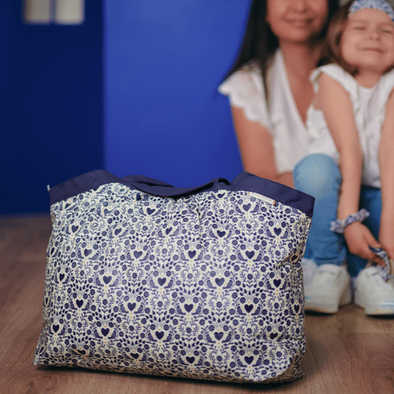 Sac cabas moyen scandinavia bleu