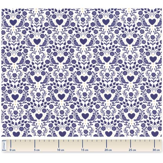 Tissu voile scandinavia bleu