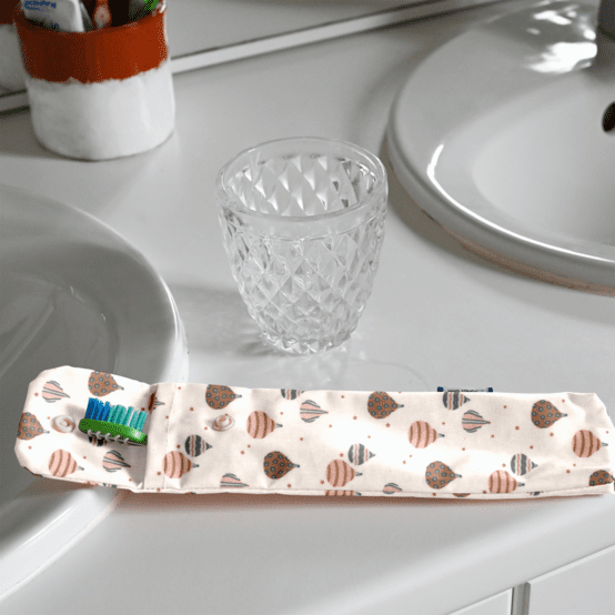 Pochette brosse à dents montgolfiere