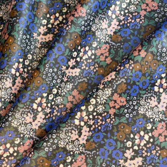 Tissu enduit  au mètre monet lilas