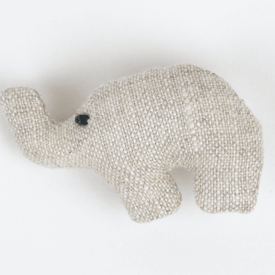 Barrette Eléphanteau  lin pailleté