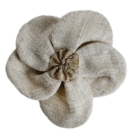 Petite Barrette Pétales de Fleur  lin pailleté