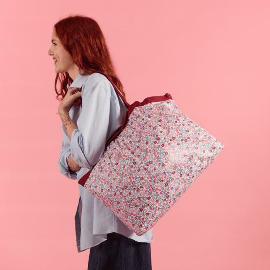 Sac cabas moyen rose grenadine
